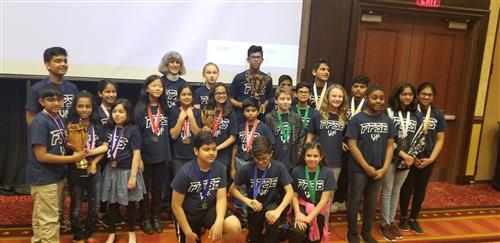 The 2019 Future Problem Solvers Team, coached by Glenbrook Elementary's Ellen Smith 